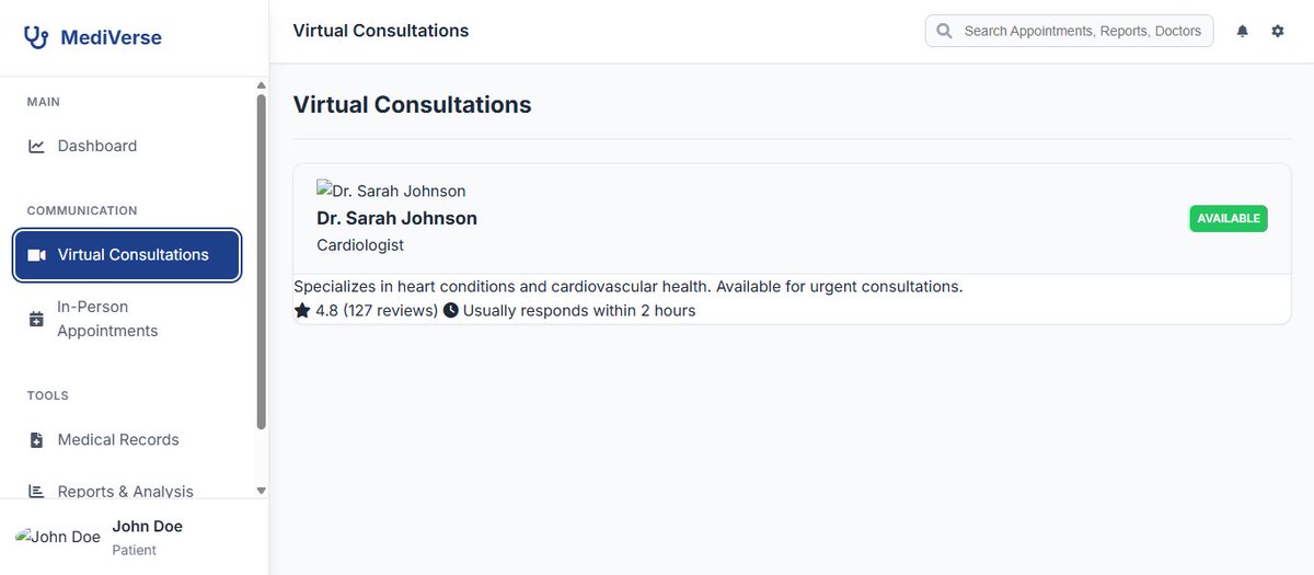 aravraghu's tweet photo. Update #4: We were able to continue the development of MediVerse, which includes adding multi-page functionality, pushing us closer to the ultimate goal of providing a complete patient profile. Thank you once again to @startupxchange for their support. Let's keep this going! https://t.co/AKfOVBym3x