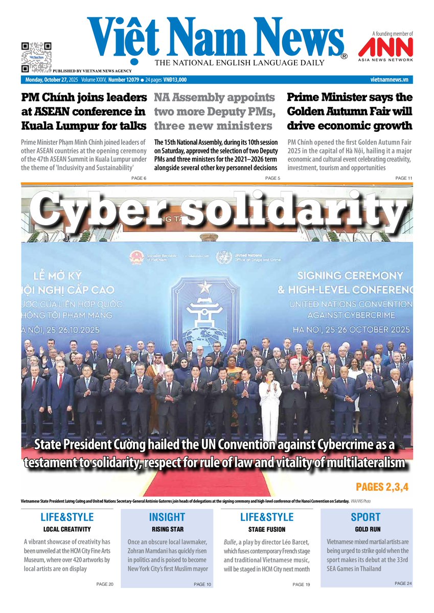 VietnamNewsVNS's tweet image. Here&apos;s the front page of our paper today.  
#Vietnam #News #LatestUpdates