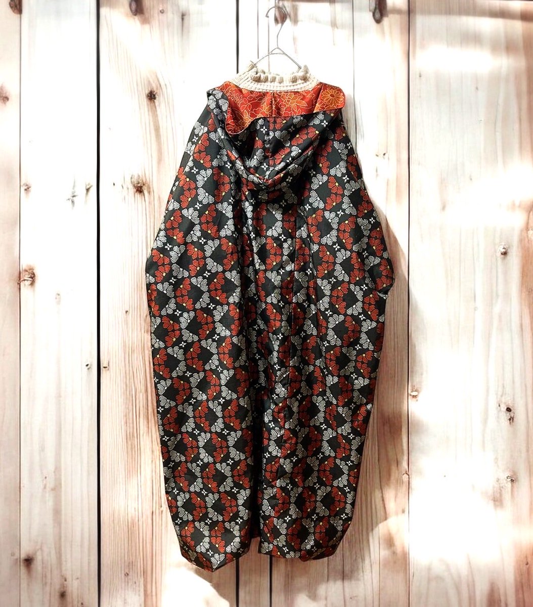 小豆です✿大島紬をつないだセットアップ　総裏仕立て　ハンドメイド♡ 小豆様専用です✿大島紬をつないだセットアップ 総裏仕立て