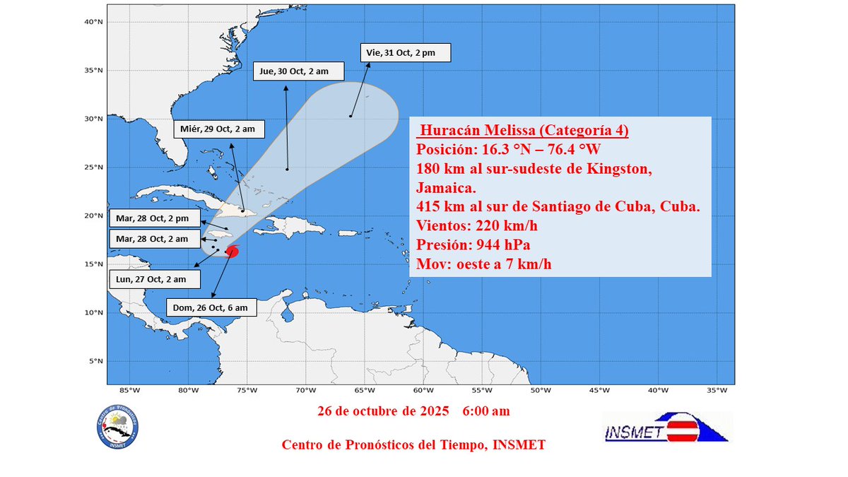 <a href="/anamarianpp/">Ana Mari Machado</a> <a href="/YudelkisOrtizB/">Yudelkis Ortiz Barceló</a> <a href="/YanetsyTerry/">Yanetsy Terry Gutiérrez</a> <a href="/yoeaberob1/">Yoel Perez Garcia</a> <a href="/AlisAzahares/">Alis Azahares</a> <a href="/ManolihaHolguin/">Manuel F Hernández Aguilera</a> <a href="/QueipoRuiz/">Joel Queipo Ruíz</a> <a href="/JorgeSutil2/">Jorge Sutil S</a> <a href="/WalterNoris/">Walter Simon Noris</a> <a href="/alfonso_noya/">Alfonso Noya Martínez🇨🇺</a> <a href="/InesMChapman/">Inés María Chapman Waugh</a> 1/2 
Esteban Lazo: «Nos hemos mantenido en permanente contacto con autoridades de las provincias que sufrirán el impacto de #Melissa. Se adoptan las medidas correspondientes para la protección de la población y los recursos» 

#PreparadosYAlertas 
#JuntosXCuba