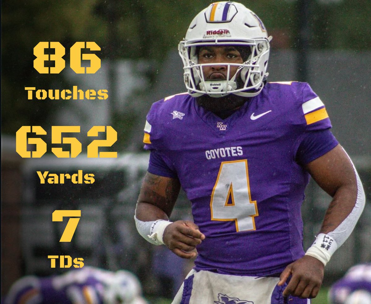 We wondered who would step up for <a href="/kwufootball/">Kansas Wesleyan University Football</a> with all the injuries

<a href="/LilChewy_48/">D'Heaven Domena</a> has answered the call, putting up these monster numbers in the last THREE GAMES ALONE 😳