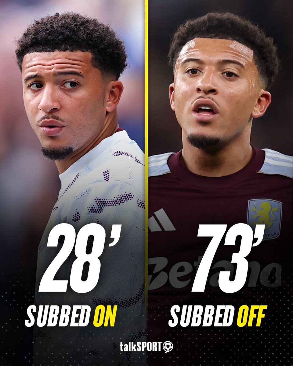 Jadon Sancho has been subbed on and subbed off in a Premier League game for the first time ever. 😬

A day to forget for the Man United loanee. ❌