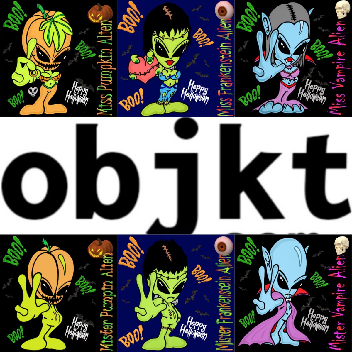 MoNsTeR or aLiEnS !?!

ThE BoTh in OnE...   ⚗️🧬🧫

aLiEnS "OE" inVaDeRs® 🛸💨 

6 eDiTiOnS of HaLLoWeeN ✌️🎃
objkt.com/curations/objk…
1:1 HaNd MaDe ✍️

0,75 $XTZ EaCh ✨

CoLLeCt 1 CoUpLe GeT 1 CoUpLe ❤️