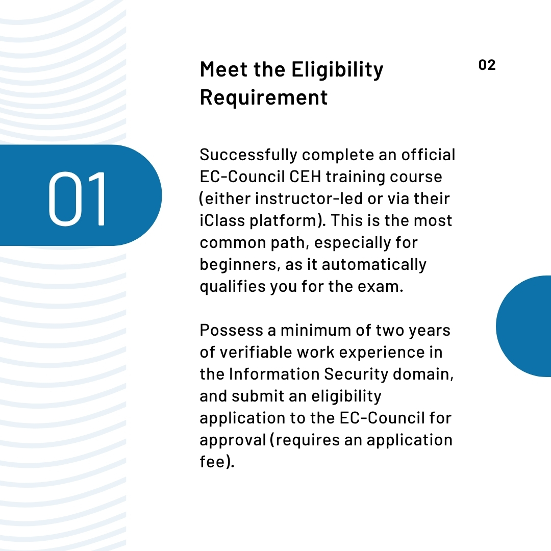 certsolution's tweet image. The CEH certification provides the globally recognized methodology required by top firms. Whether you choose the official training or the experience path, we&apos;ll guide you to pass the exam and achieve the prestigious CEH Master status. 

certsolution.org

#certsolution