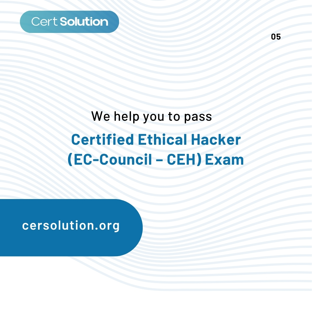 certsolution's tweet image. The CEH certification provides the globally recognized methodology required by top firms. Whether you choose the official training or the experience path, we&apos;ll guide you to pass the exam and achieve the prestigious CEH Master status. 

certsolution.org

#certsolution
