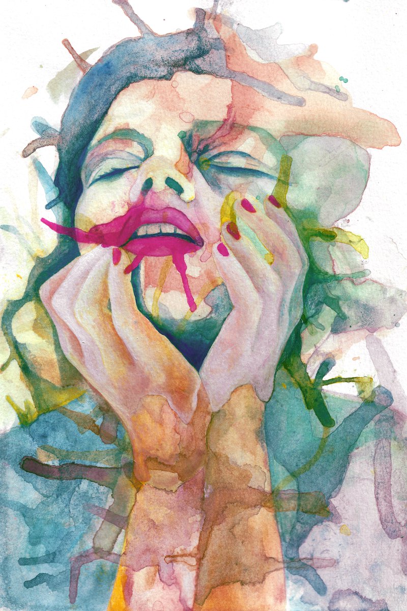 Gm Family 🧡 
🔸
"Dream On"
Watercolor • Water • Mixed media