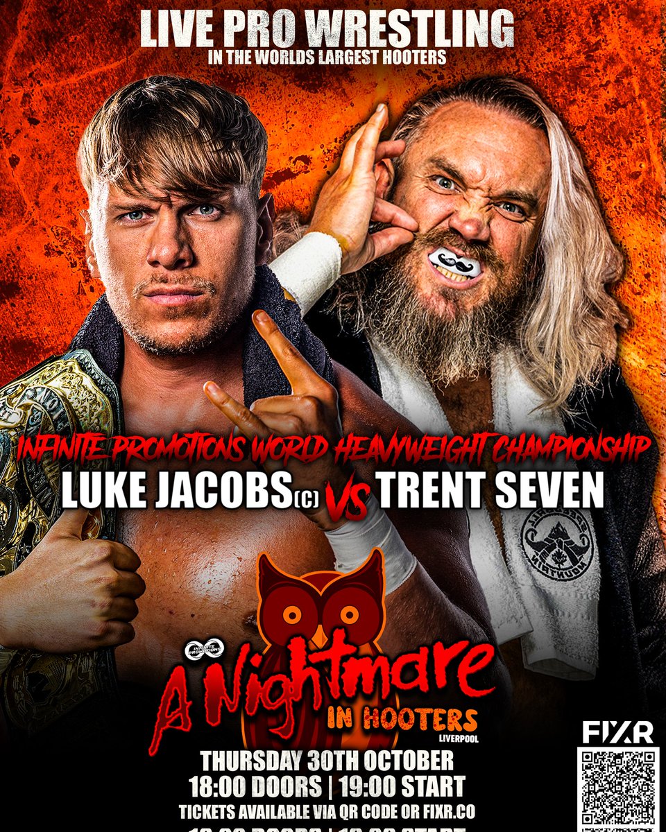 Infinite_Promo's tweet image. This Thursday, October 30th at Hooters, Liverpool, the Infinite Promotions Heavyweight Championship will be on the line as @LukeJacobs00_YG defends his gold against @trentseven !!

fixr.co/event/final-st…

#britishwrestling #britwres #whatsoninliverpool #liverpoolevents