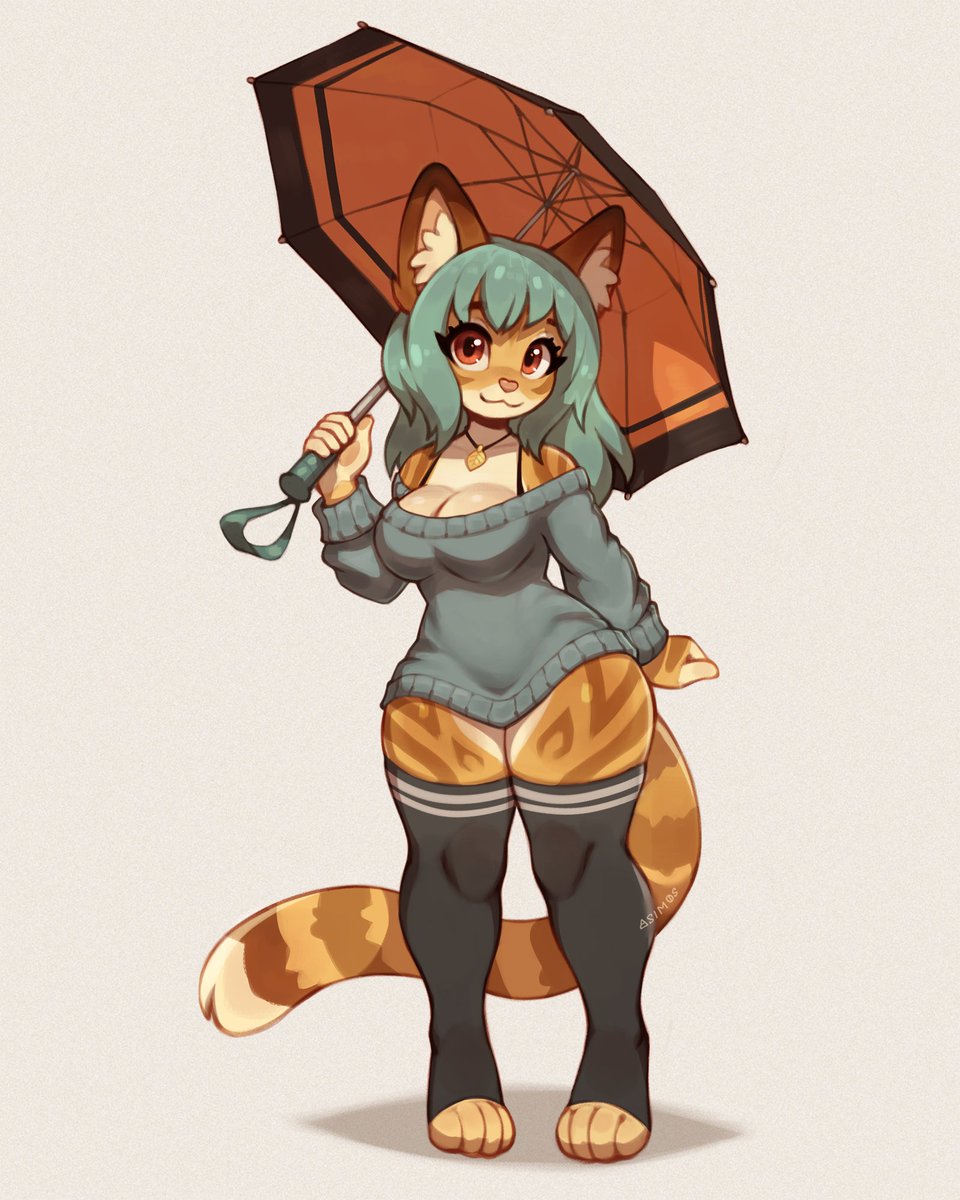 I don't often create casual character designs, but here's one! This cat girl loves autumn, fallen leaves, long walks, and warm drinks. She's up for grabs, link below.