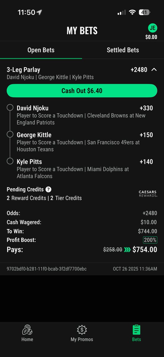 Elkinspicks's tweet photo. 200% Profit Boost 🎰

#NationalTightEndDay #parlays #Gambling𝕏 #GamblingTwitter #NFL https://t.co/FWkFAwhH6X