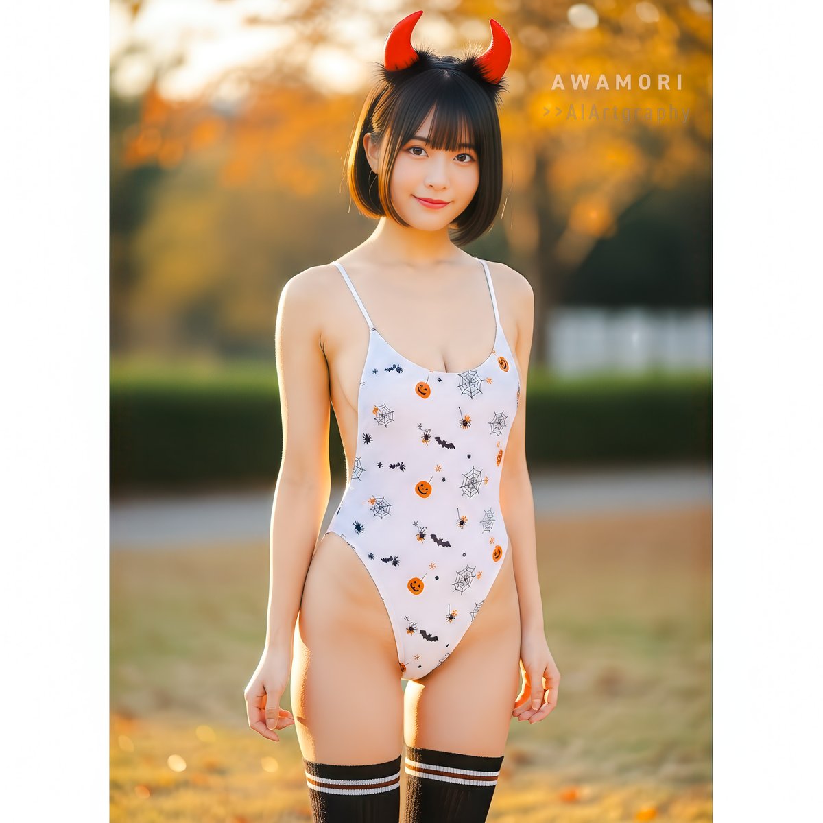 2022Awa's tweet image. 🎃
#halloween #aiportrait #aiphotography #aigravure #aigirl #photoshop #lightroom #photorealism #firefly #nanobanana #Imagen4 #4k