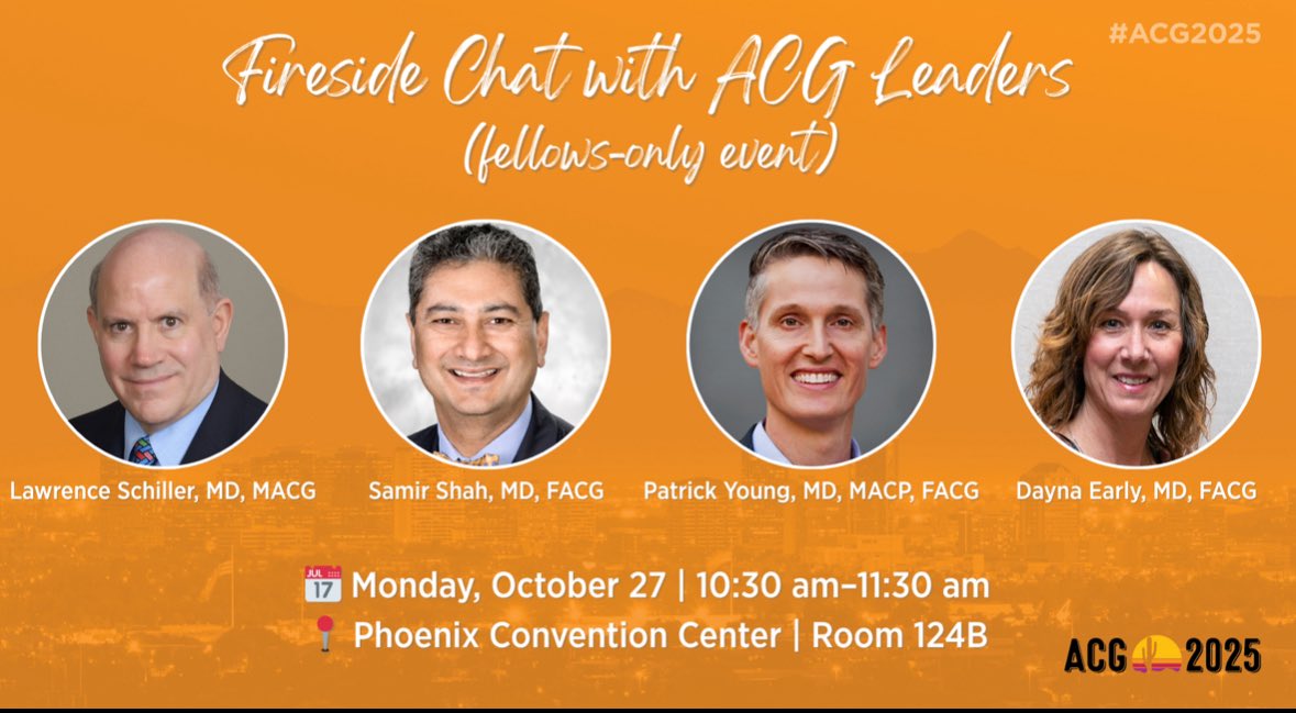 For #GIFellows at #ACG2025 

A unique opportunity to learn &amp; interact from <a href="/AmCollegeGastro/">ACG</a> Leaders 🔥🔥

#AskMeAnything from their leadership journeys, or how you can get involved with #ACG, or their diverse &amp; inspiring career paths 

Where: Trainee Lounge 124B
When: Monday -