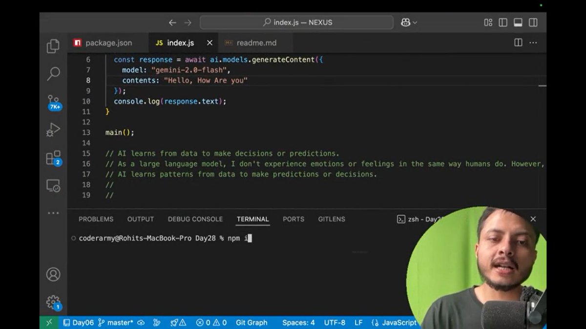 Samir_kumar19's tweet image. Day 35 of #100DaysOfCode
1️⃣Studied about MCP Server
2️⃣Explored AI Agents and learned a lot of new concepts
Came across some really interesting things today
⚙️ Overall productivity: Medium
@rohit_negi9
#CodingJourney #AI #DevLogs