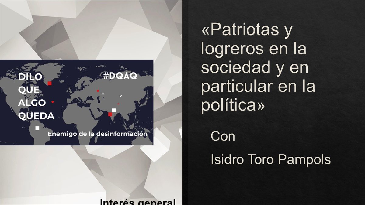 Patriotas y logreros en la sociedad y en particular en la política youtu.be/HdftTKYF-jw?si… a través de <a href="/YouTube/">YouTube</a> <a href="/IsidroToro1/">Isidro Toro Pampols .·.</a>