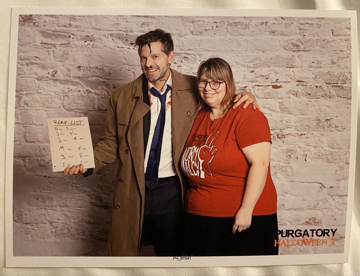 So I had planned to hold the list and point. When Misha grabbed it, read and then held it out, my brain didn’t reroute fast enough to maybe make the peace sign that’s on my damn shirt, but I still like how the pic turned out.