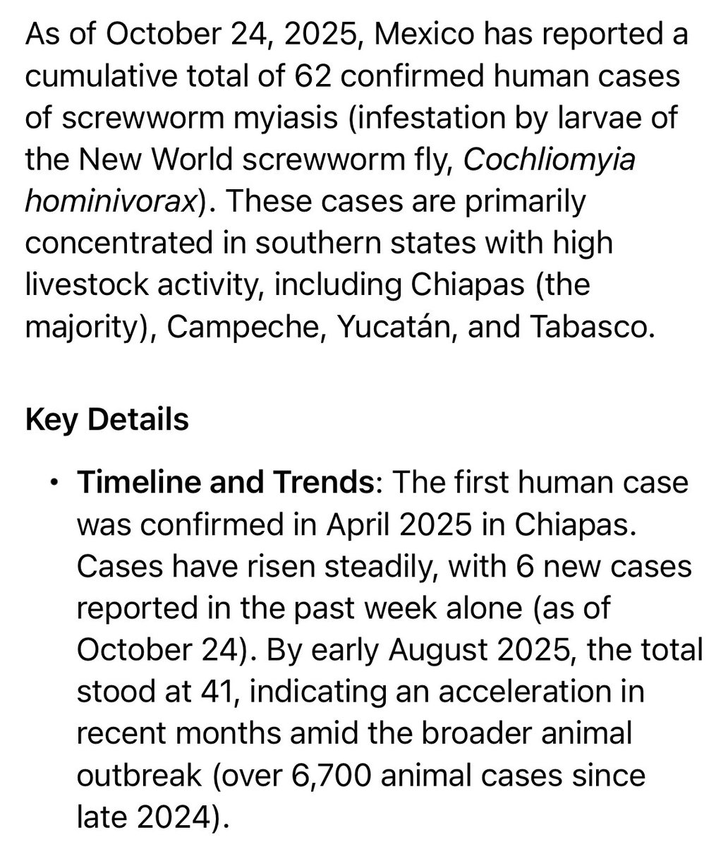 After a week filled with more questions than answers, one question that is worth asking is, what has changed scientifically that would allow for the border to re-open to Mexican cattle? We can rule out a reduction in human cases based on a simple AI search.