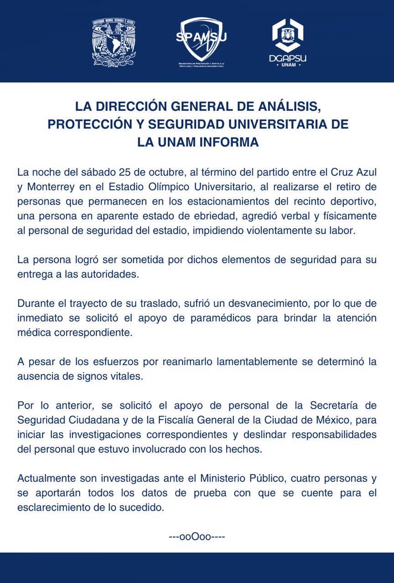 Protección Civil UNAM tweet media