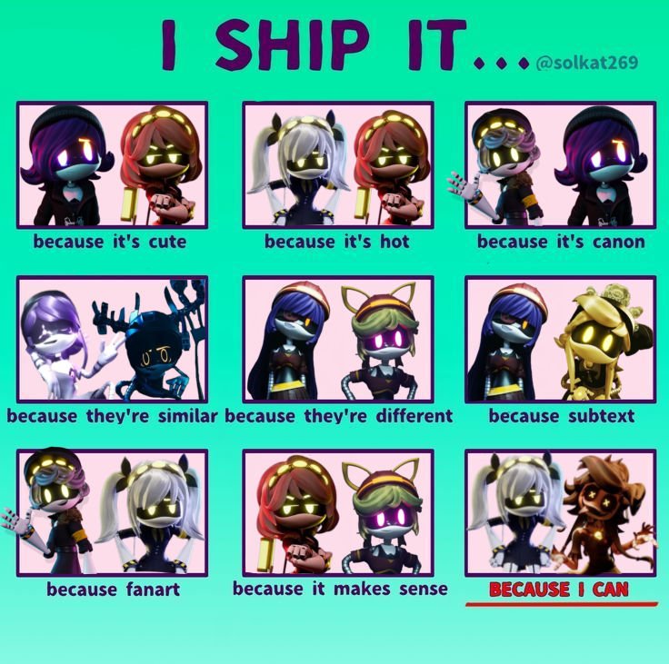 CynTheImposter's tweet image. Erm....murder drones ships I like ^^

(I need an Xtra 3 boxes for CynUzi and Voll 😭)

I love a lot of ships, EldritchTerrors and Dizzy being my top faves :3

#murderdrones #ships