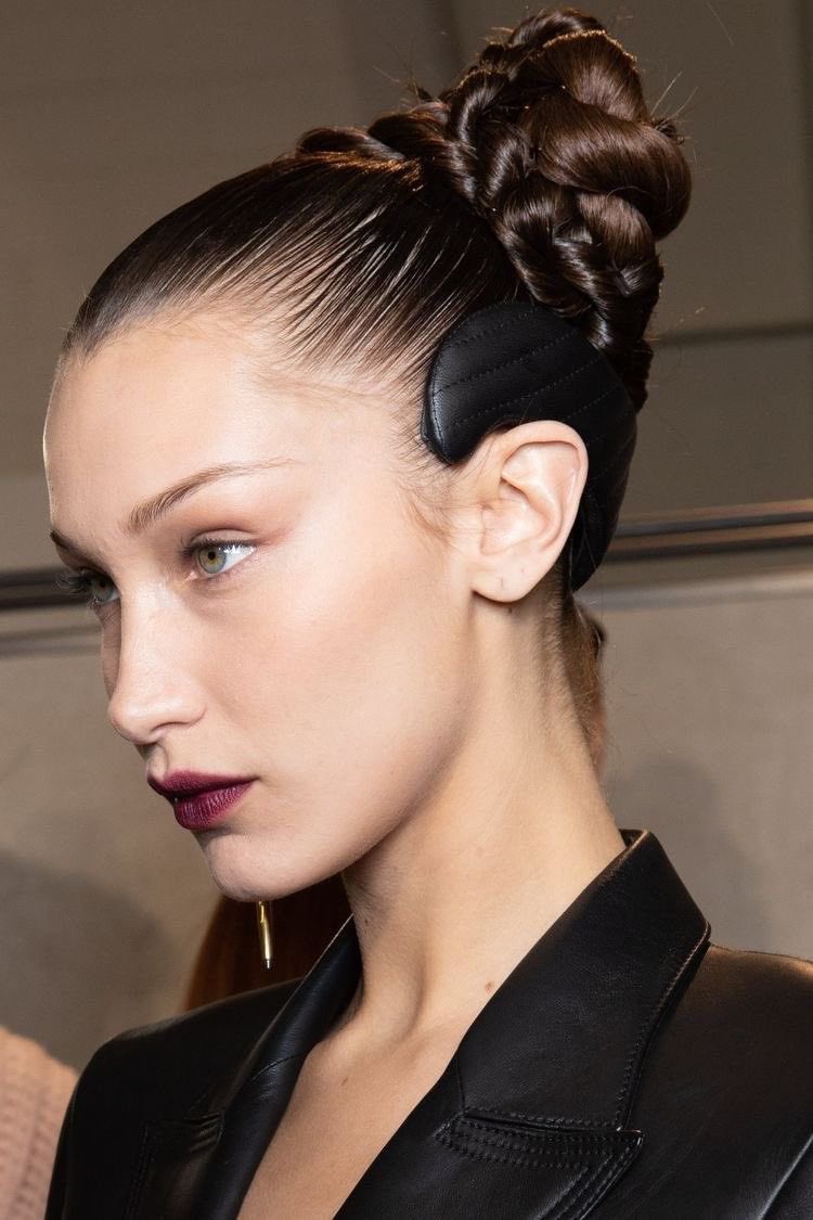 bella hadid backstage for fendi fw20