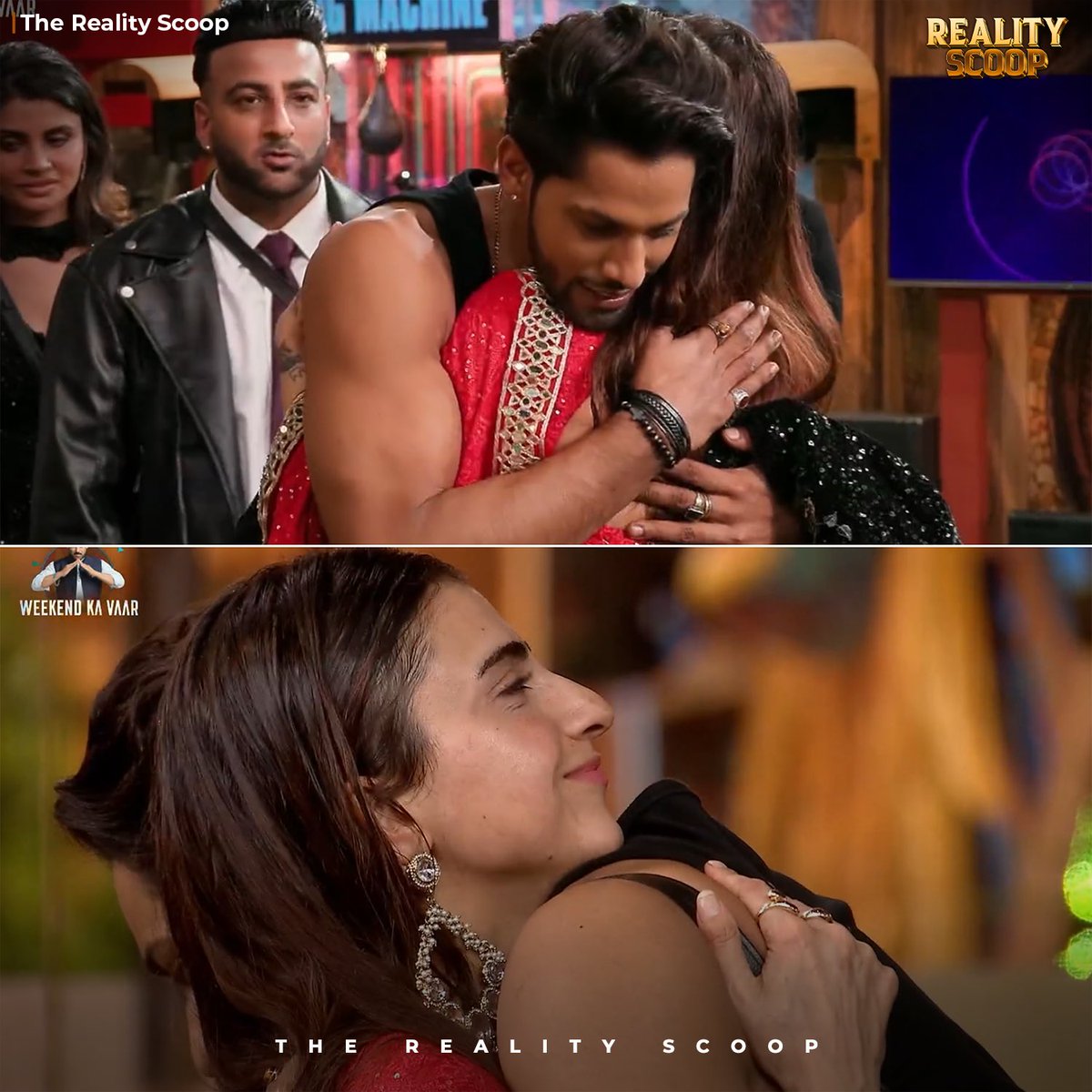 AvinashYadavSP4's tweet photo. FIRST HUG TO LAST HUG 

just how fast night changes 

In every storm, Farrhana stays true to herself and inspires us all. 

GOAT PLAYER FARRHANA

#BaseerAli hugs #FarrhanaBhatt 
A final hug for all #Bahana fans
GOATPLAYER FARRHANA
PUBLIC DEMANDS BASEER
#FarrhanaBhatt #BigBoss19 https://t.co/Rvo8wDMMux