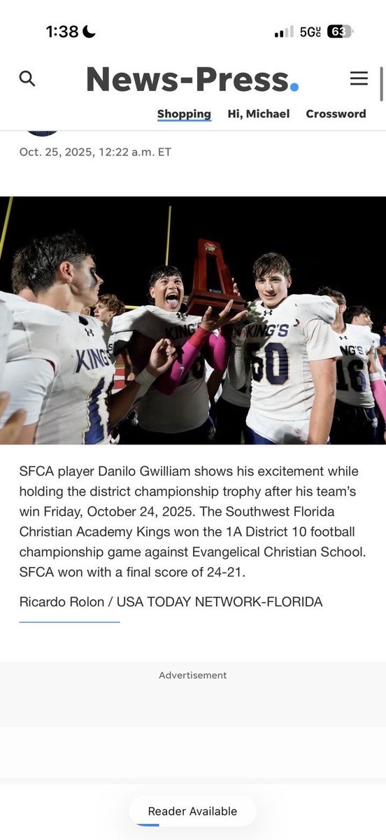 District Champs✝️⭐️👑🏆🙏
#AllGlorytoGod
#GoKings
#SFCA
<a href="/SFCAFootball/">SFCA Football</a>
I’m so thankful for God my savior I’m thankful for all my coaches and teammates let’s keep rolling love y’all guys🫶
5️⃣0️⃣🫨⬇️
<a href="/SidelinePreps/">Sideline Preps</a> 
College coaches hit me up🤙
Cell: 239-206-9613 or message on X📲