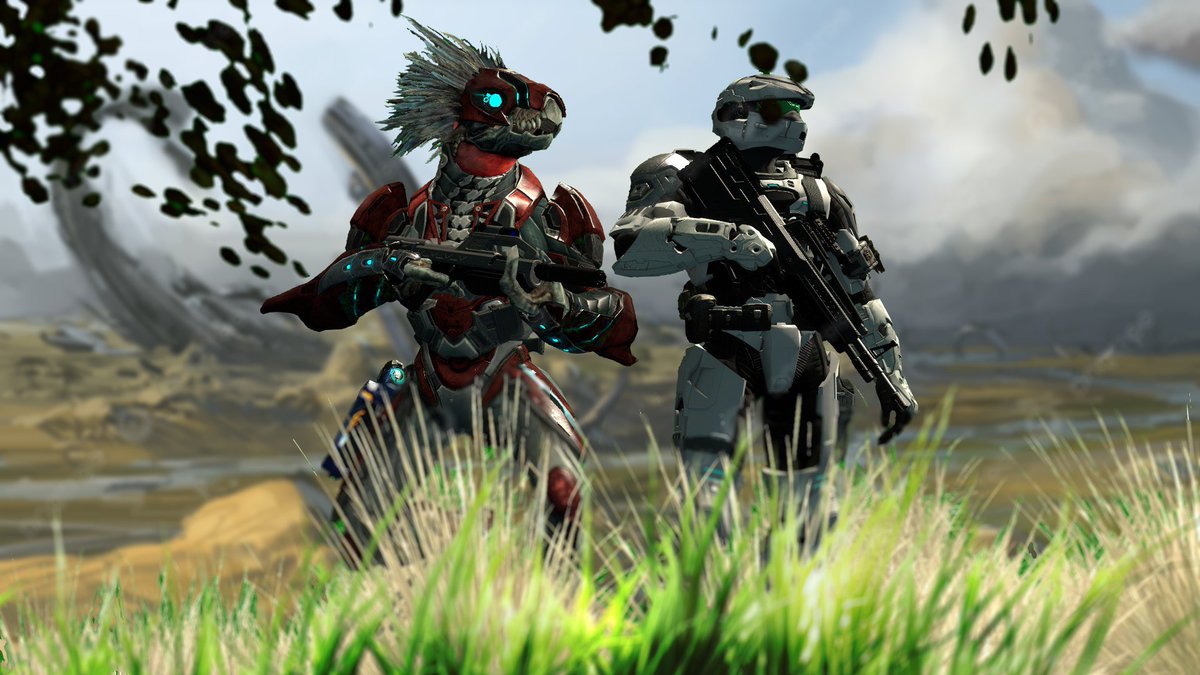 Valhalla personnel on patrol of the Voi exclusion zone.
While not a common occurrence Kig-Yar prove to be valuable assets for recon deployments- for a price.

#halo #HaloInfinite #gamephotography #halooc