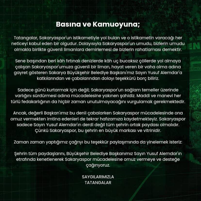 Basına ve Kamuoyuna;

#BuŞehrinAbisiYusufAlemdar