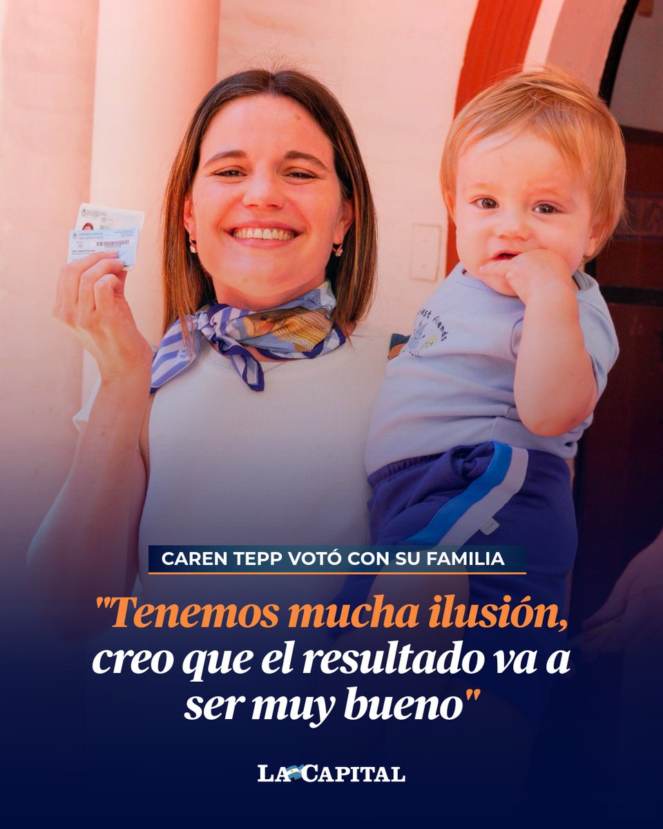 lacapital's tweet image. 🗳️ CAREN TEPP: “HOY TENEMOS QUE DECIR SI ESTAMOS DE ACUERDO CON EL GOBIERNO O HAY QUE FORTALECER A LA OPOSICIÓN”

La candidata de Fuerza Patria en Santa Fe votó al mediodía y destacó que su espacio busca generar que la &quot;esperanza&quot; supere a el odio y la bronca acumulada.