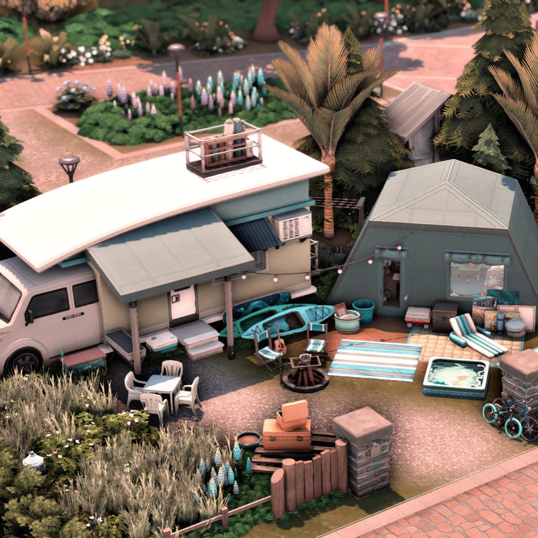 #eapartner
Hi.✨ This time I made a Family Camper + a Tent for the Kids. I hope you like it!🏕️

| No CC.☁️
| Stop Motion Speed build: m.youtube.com/watch?v=bL3yVI…

#TheSims4 #ShowUsYourBuilds #Ea <a href="/TheSims/">The Sims</a>