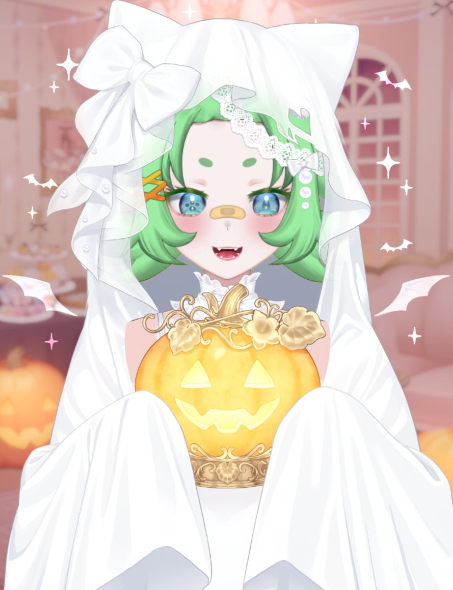 Mor9an_m's tweet image. Boo! Did I scare you? 👻
Even veggie ghosts need candy sometimes 🎃💚

#Vtuberth #Halloween2025 #SpookyCute #Mor9an_m #วีทูปเบอร์ไทย