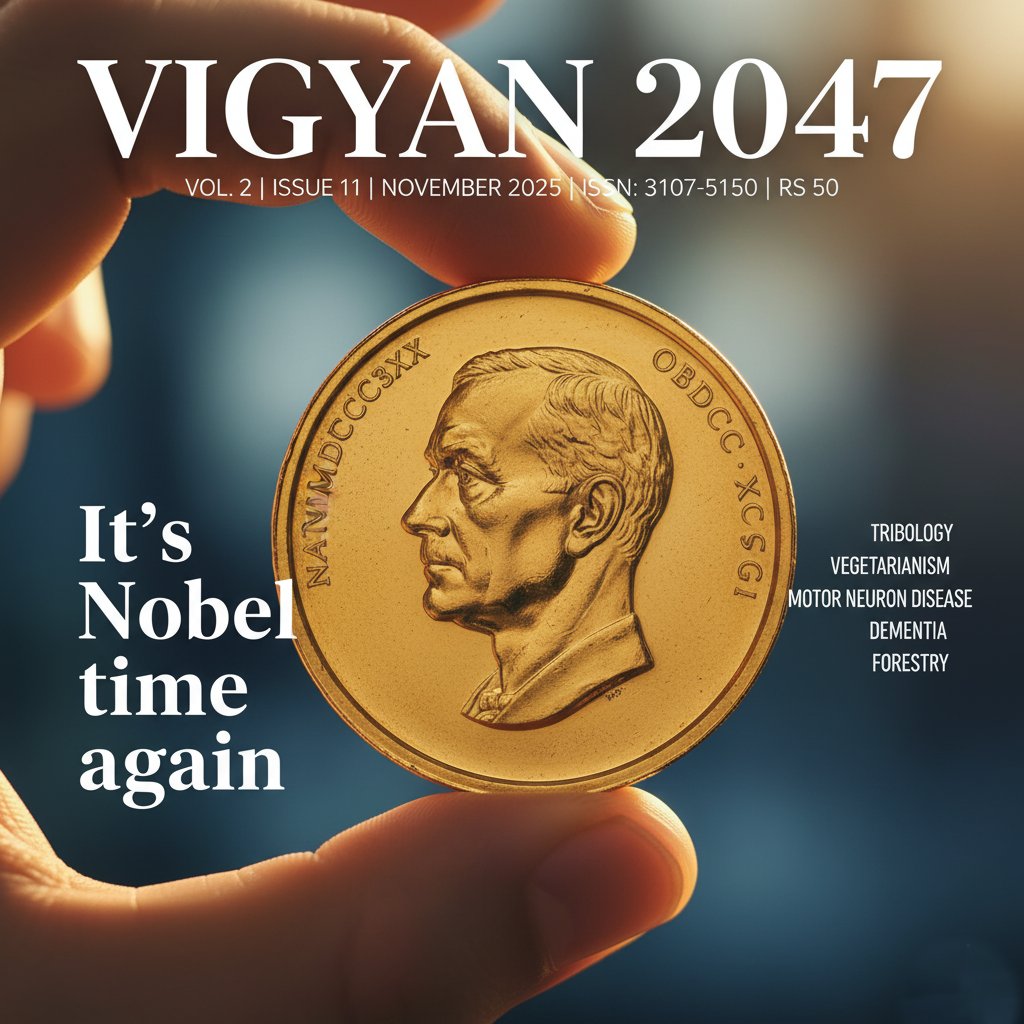 SF_OFFICE's tweet photo. It's Nobel Time again! 🏅

Get your copy! 
https://t.co/cKyYP0q8A9 

#NobelPrize #ScienceNews #VIGYAN2047 #Innovation #MND #Healthcare #MustRead https://t.co/encpTlb9qf
