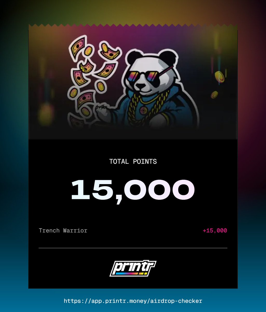 LETS F***ING PRINT <a href="/printr/"></a>

Check your allocation here: app.printr.money/airdrop-checker 

Does this mean I'll be eating?