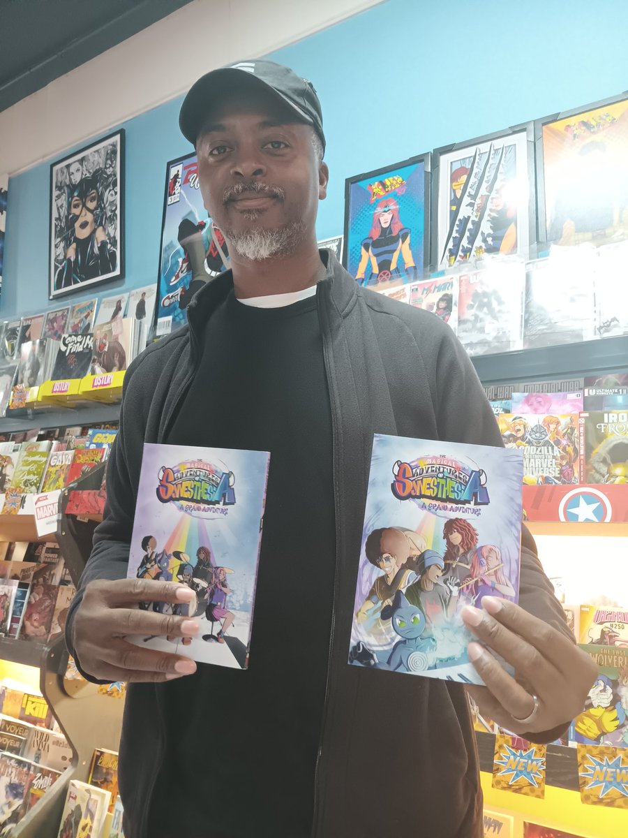Varaydein's tweet photo. Big thank you to Blerds Underground for hosting my book signing of The Magical Adventures of Synesthesia.
I truly appreciate the support, theee most down to earth team!!
Make sure you stop by and get a copy of the NEW VARIANT COVER now sold at Blerds Underground.
#tmaos https://t.co/5lRkYLzD5L