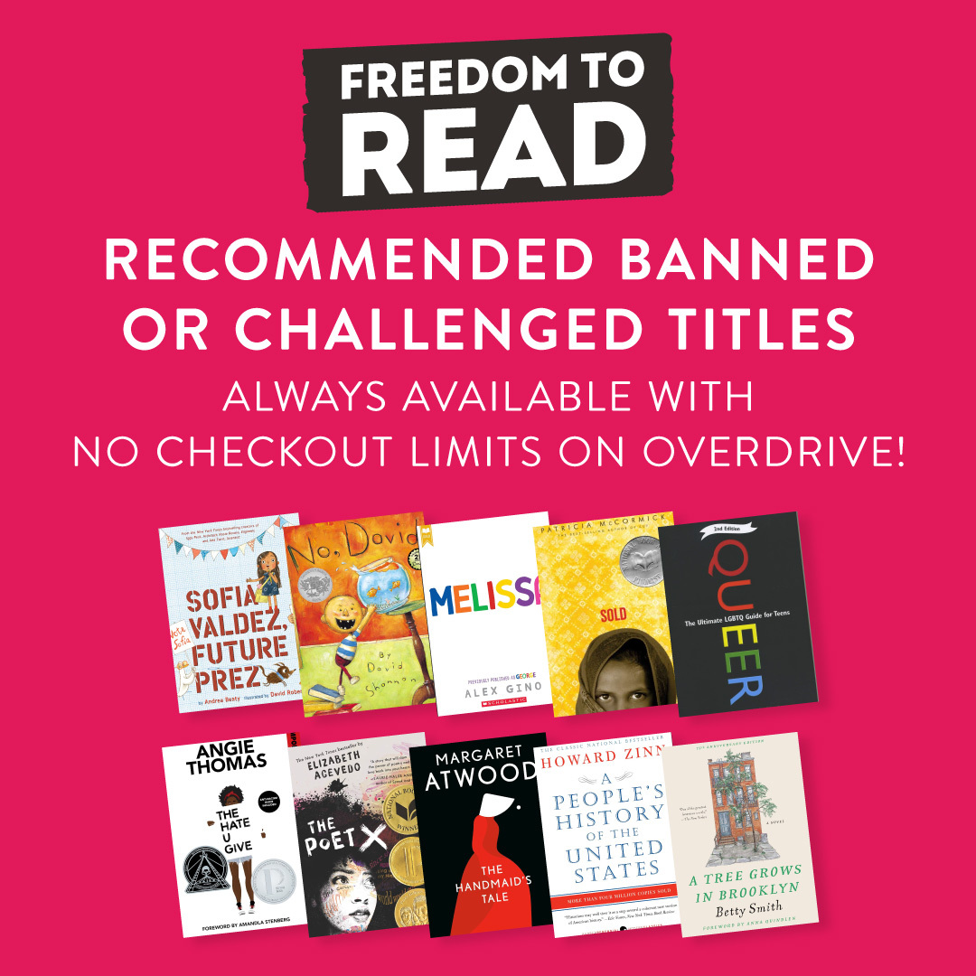 QPLNYC's tweet image. The best way to fight book banning is to read #BannedBooks! 
This October, you can download these 10 great books, available with no waits or checkout limits through Oct. 31, on @OverDriveInc and using the @LibbyApp! 
queenslibrary.org/spotlight/free… 
#FreedomToRead