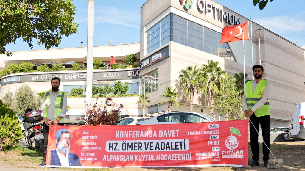 Brandalar asıldı, caddeler hazır!

Şimdi hep birlikte 1 Kasım'da Mimar Sinan'da buluşma vakti! Seni de bekliyoruz.

FurkanHareketinden Konferans 
#AdanadaBüyükBuluşma