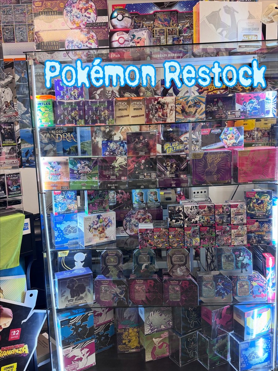 XPstoreGA's tweet photo. Restock’s live at XPstore! 🔥
Pokémon, Lorcana, Fabled, and Magic: The Gathering are all back on the shelves.
Chase cards, deck essentials, and new sets waiting for you — stop in or order online!

#pokemoncards #lorcana #fabledtcg #magicthegathering #tcgcommunity #pokemonrestock #pokemontcg #disneylorcana #tcgcollector #xpstore