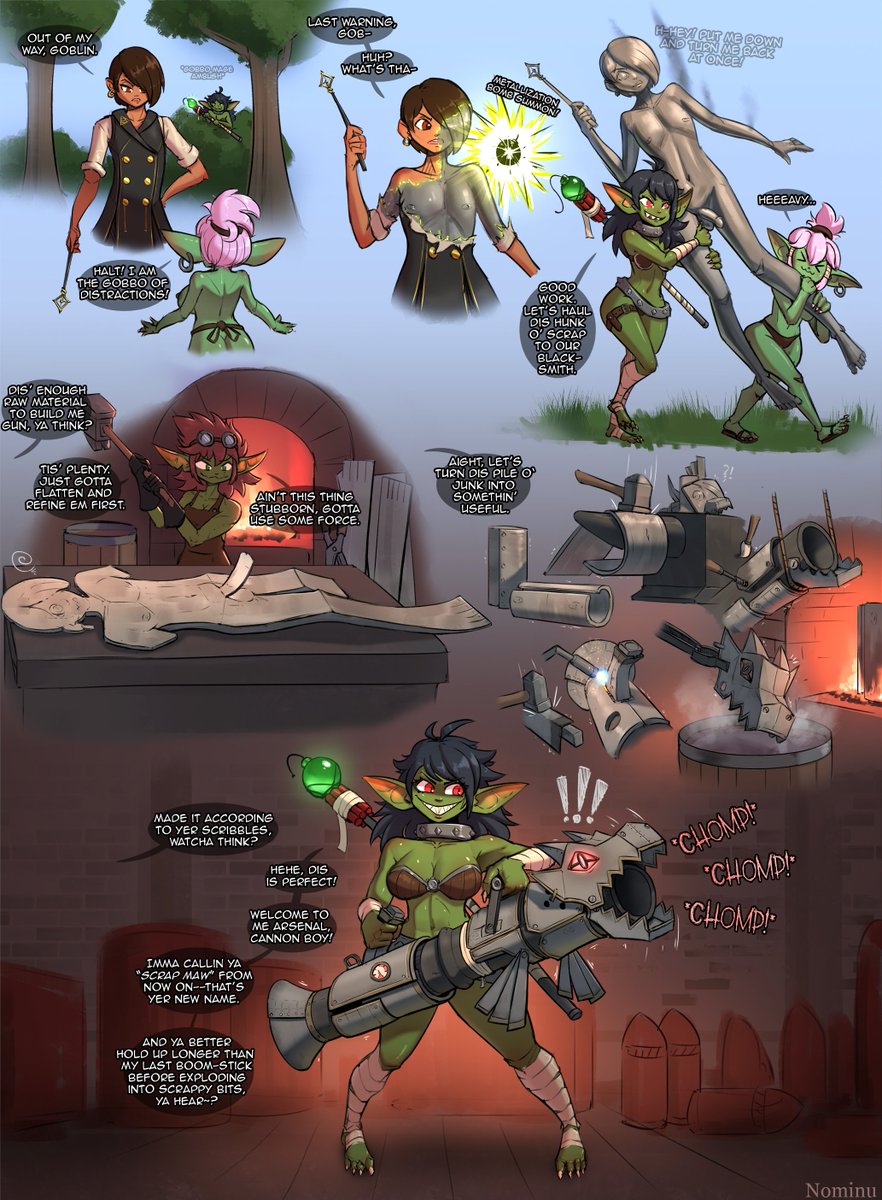 A pair of goblins captures Zemil and has him recycled into something more useful!