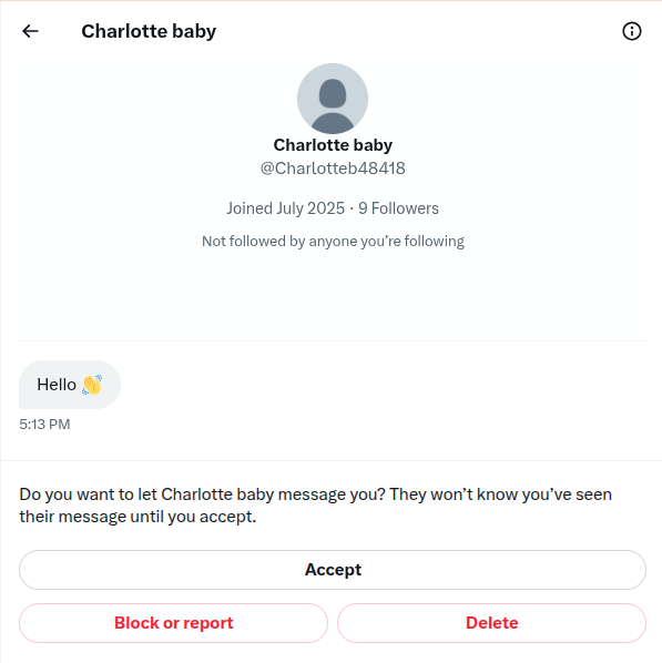 KevsHereToPerve's tweet image. no profile picture , no posts , why would i accept a message lol , i just block , why waste your time