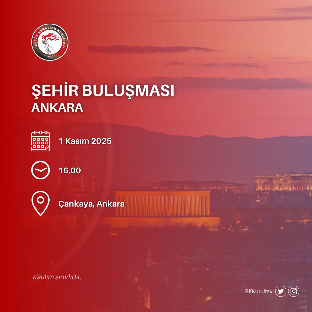 Büyük Kemalizm Kurultayı'na giderken Ankara'da buluşuyoruz!

Buluşmaya katılmak için aşağıdaki formu doldurmanız gereklidir.

docs.google.com/forms/d/e/1FAI…