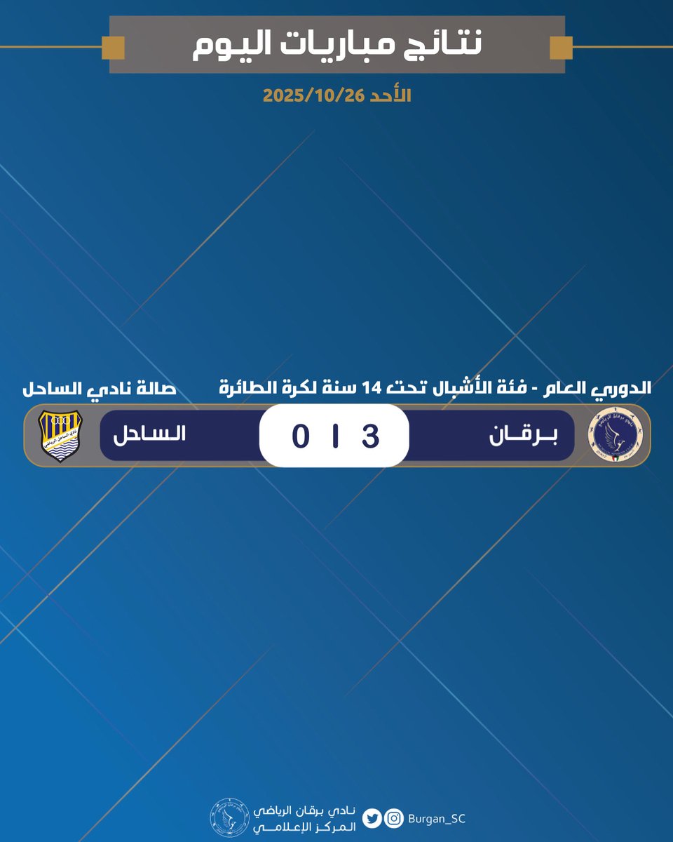 نتائج مباريات فرق #نادي_برقان اليوم