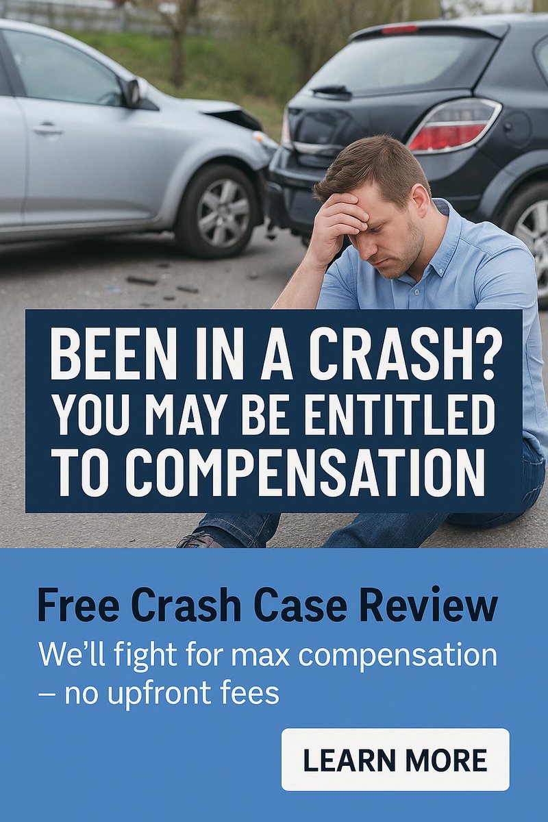 CrashesLegal's tweet photo. Been in an auto accident? Save time, skip the search. Enter your ZIP, answer a few questions, and get connected with a local lawyer. It’s free and no obligation. https://t.co/yOe1mqntd3 #CarAccidentLawyer #InjuryClaim https://t.co/B9dAFDRWfS