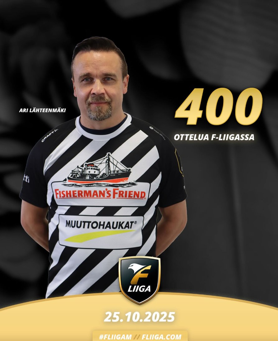 Onnea Allu!

Ari Lähteenmäki juhli eilen (lauantai 24.10.) 400 ottelua F-liigassa/Salibandyliigassa.

Kova suoritus !

#erotuomarit #salibandy #referees #floorball