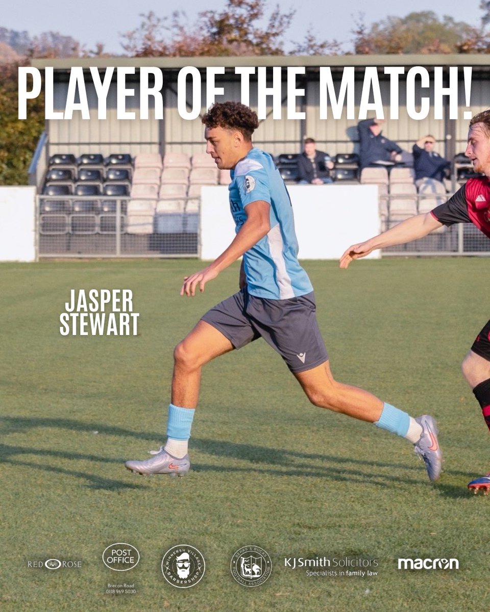 𝐒𝐚𝐭𝐮𝐫𝐝𝐚𝐲’𝐬 𝐏𝐥𝐚𝐲𝐞𝐫 𝐨𝐟 𝐭𝐡𝐞 𝐌𝐚𝐭𝐜𝐡 𝐰𝐚𝐬 𝐉𝐚𝐬𝐩𝐞𝐫 𝐒𝐭𝐞𝐰𝐚𝐫𝐭! 🍾

A top performance by Japser as Woodley ran away with a 4-1 win against <a href="/hbfc1872/">Hillingdon Borough FC</a>.

#WeAreUnited🩵