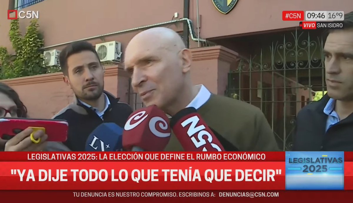 🚨#AHORA | Votó José Luis Espert en medio del escándalo por su candidatura

🗣️"Es un día muy bueno para la democracia"

🗣️"No voy a dar declaraciones. Lo que tuve que decir ya lo dije"