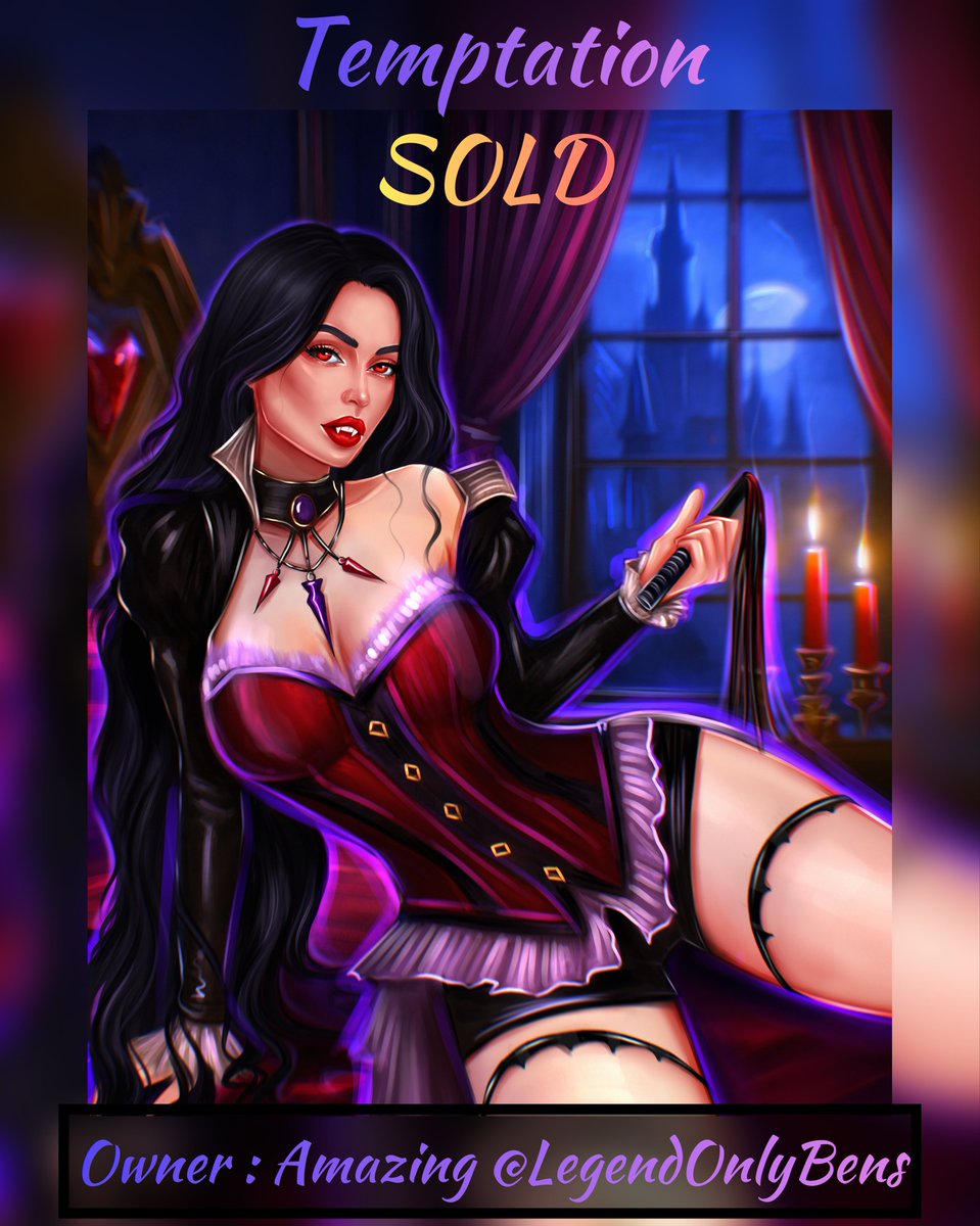 NEW ART &amp; SOLD😈🥵🔥

Temptation 😈

•Temptation overwhelms you ... You're caught•

Thank you for the incredible support , you are an amazing and legendary collector <a href="/LegendOnlyBens/">Mike 😈🪽</a> 🥹💜
Mike you are one of the few who really appreciate art and people ! Thank you !😈💜🫂