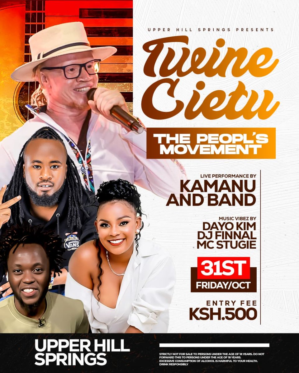 The biggest Amerucan Hangout Event in Nairobi 
See you this Friday at uperhill springs 
#twinecietu
#meruthesuccubus