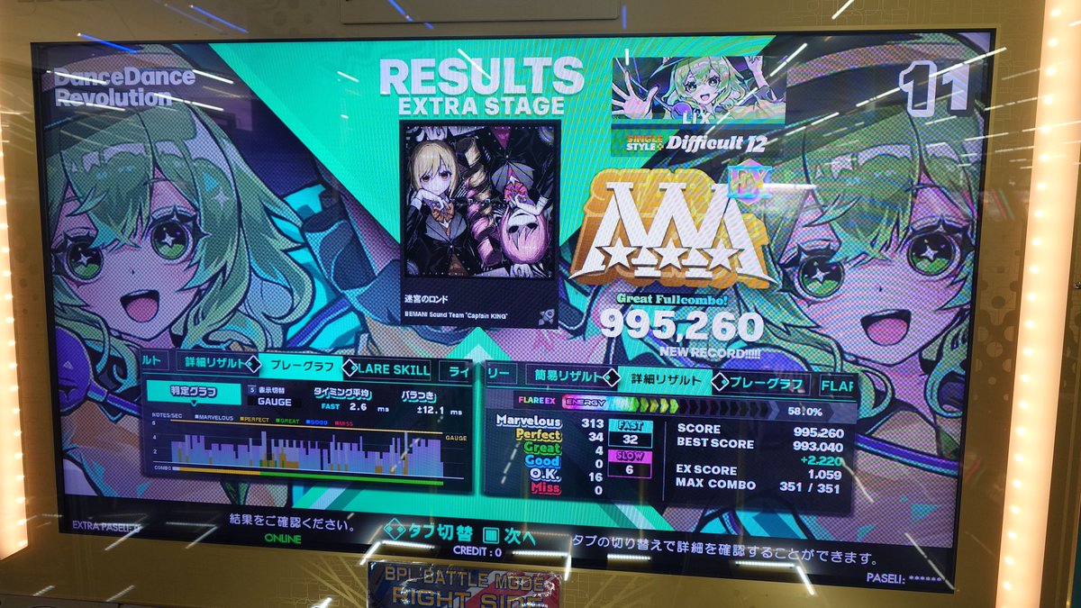 LIX_DDR's tweet image. 昨日あげ忘れてたリザルト(ロンドDSP)
精度上げ
ついに4グレまで追い込んだ
先にPFCするのはロンドなのか
それとも他の曲なのか
#DDR #DDR_WORLD