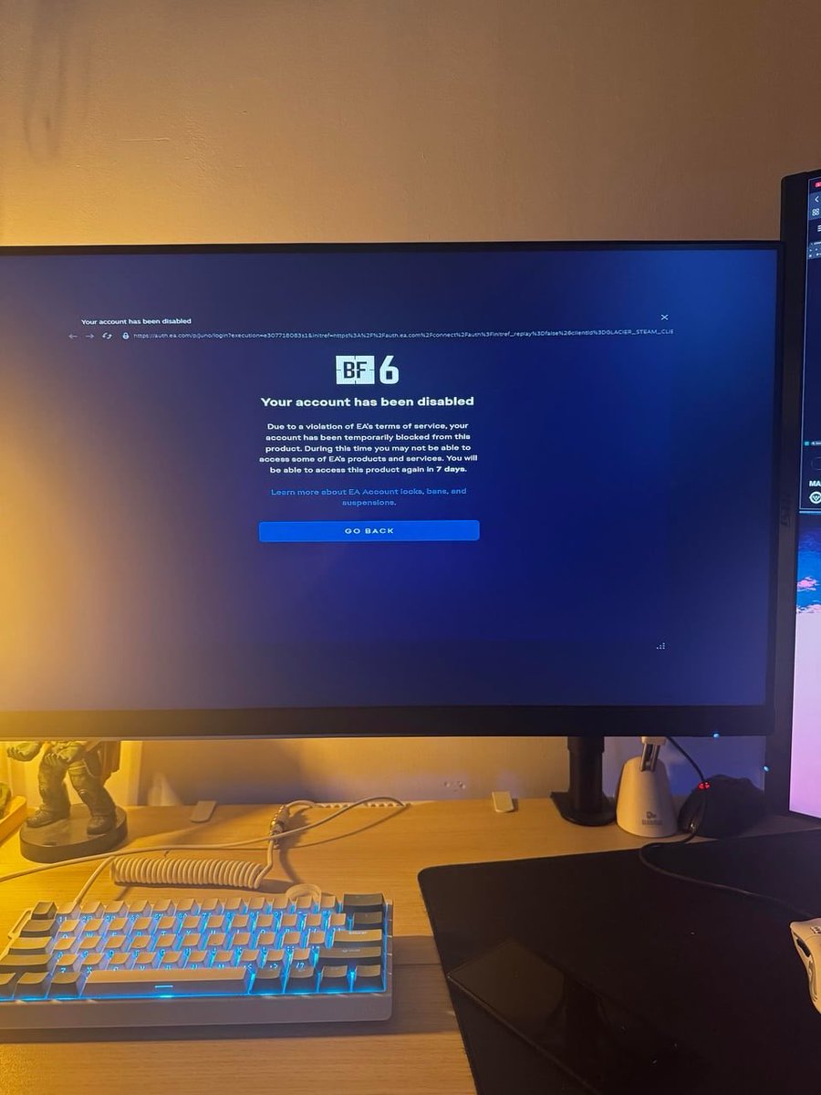 anonguerrilla's tweet photo. Redditor claims they were banned from Battlefield 6 for swearing in chat. @BF6News https://t.co/ZjollquUMv