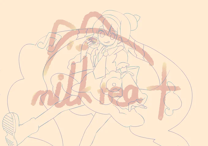 今日は雪ミク2026さんを描き始めました 現在、線画の途中まで描けました～ これからバランスを直しながら細かいところを描き込んでいきます