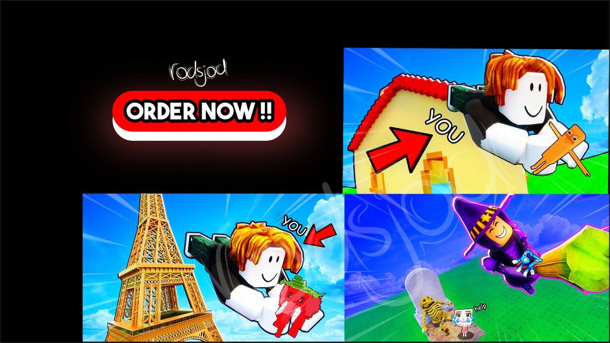 rodsjod's tweet image. ⚡️ INSANE CTR THUMBNAILS! ⚡️
🎨 Commissions → Discord: rodsjod
🛒 Order For Daily Posts & Boost Your CTR!
#Roblox #RobloxDev #RobloxGFX #RobloxArt