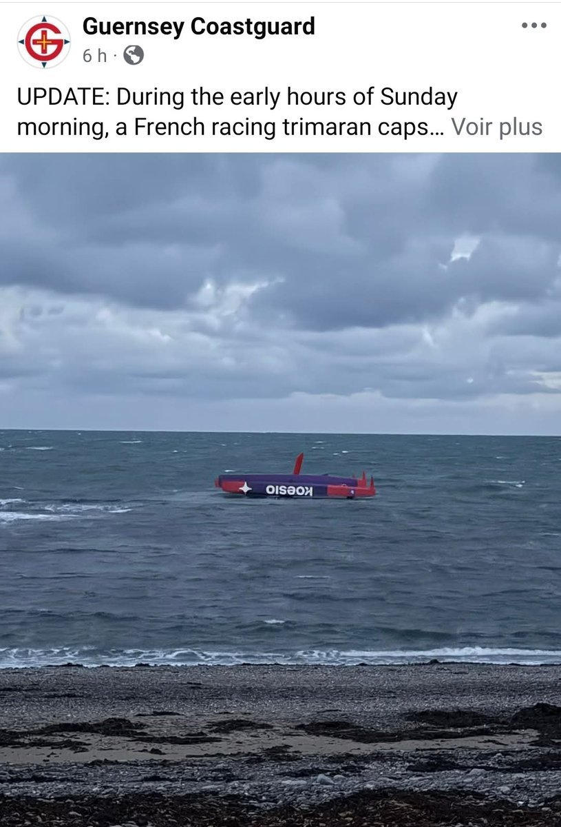 UltimBoat's tweet image. #Ultime #UltimTeam #OceanFifty #TransatCaféLOR       
 Les nouvelles ne sont pas bonnes pour le trimaran Koesio tout proche de la côte malheureusement